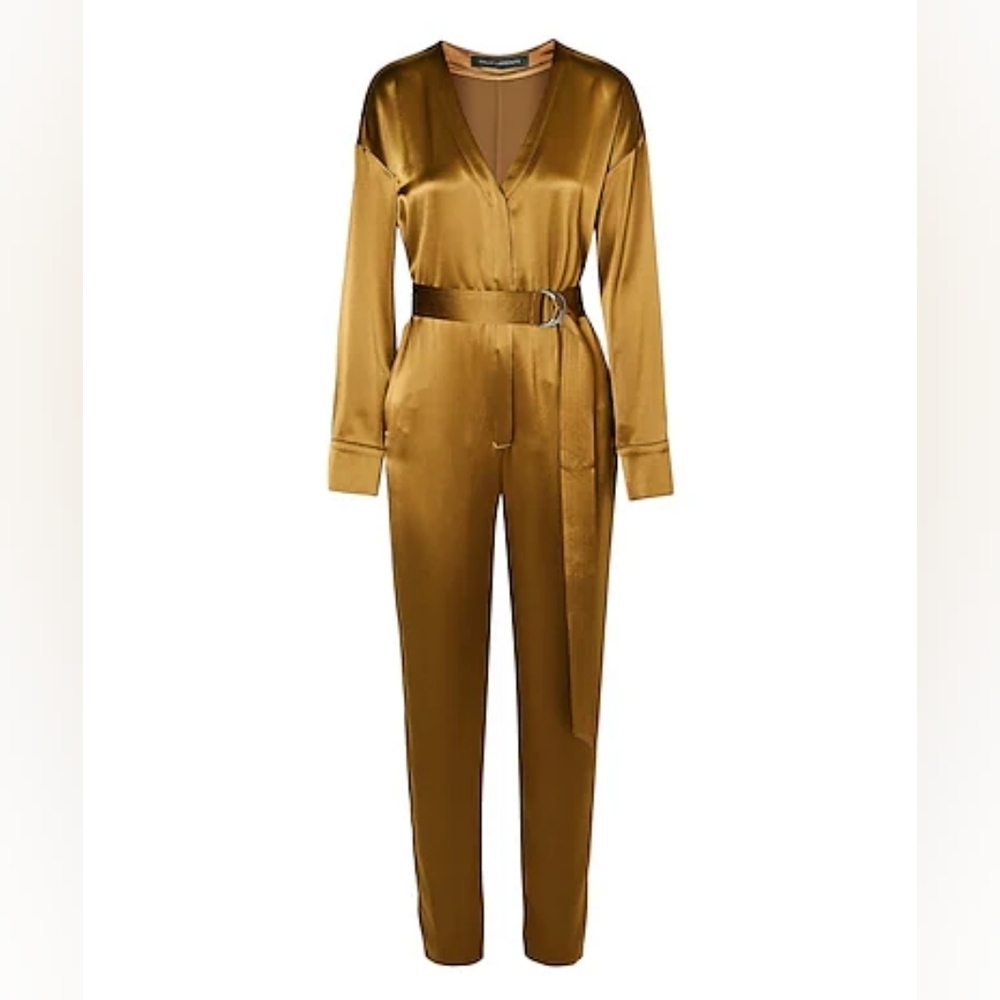 SALLY LAPOINTE Satin Jumpsuit